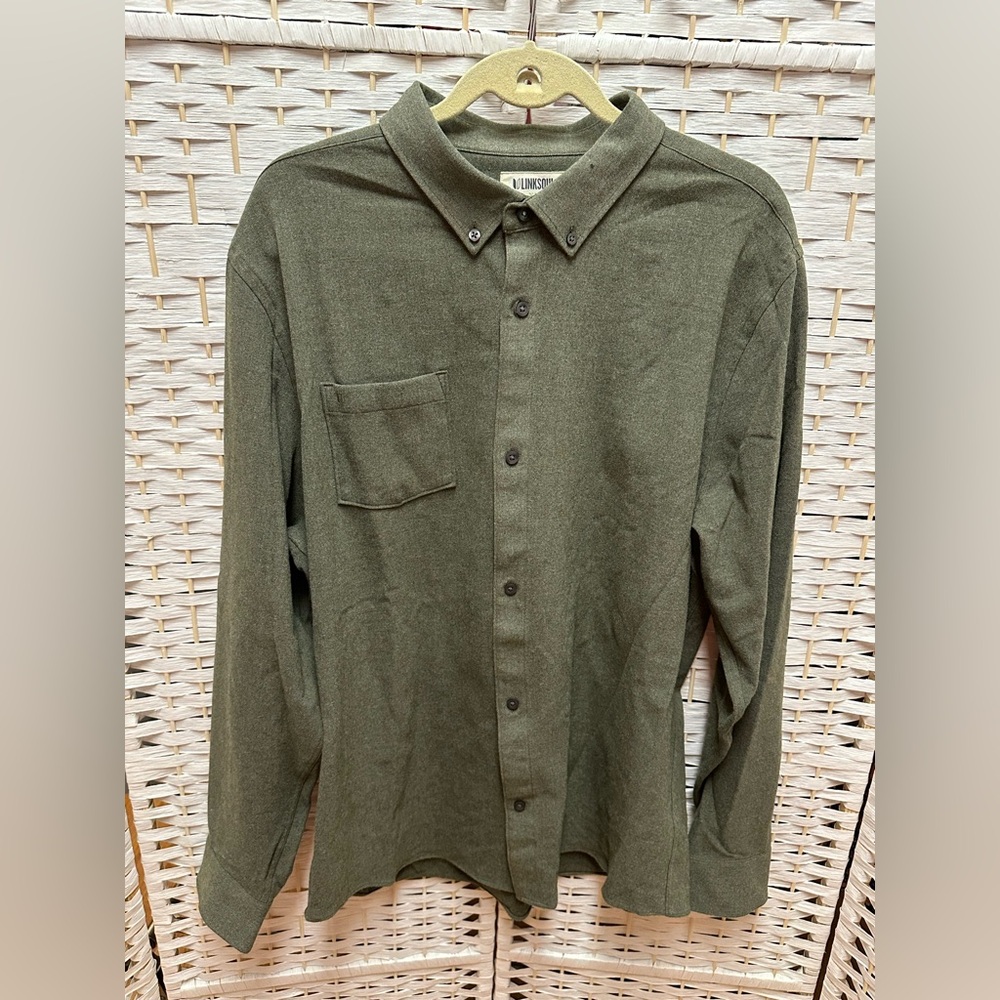 Linksoul Olive Green Lightweight Shirt Jacket